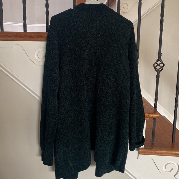 Emerald green Mattie M cardigan sweater front pockets size XL - Picture 4 of 4